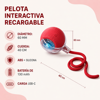 Pelota Interactiva Recargable para Mascotas