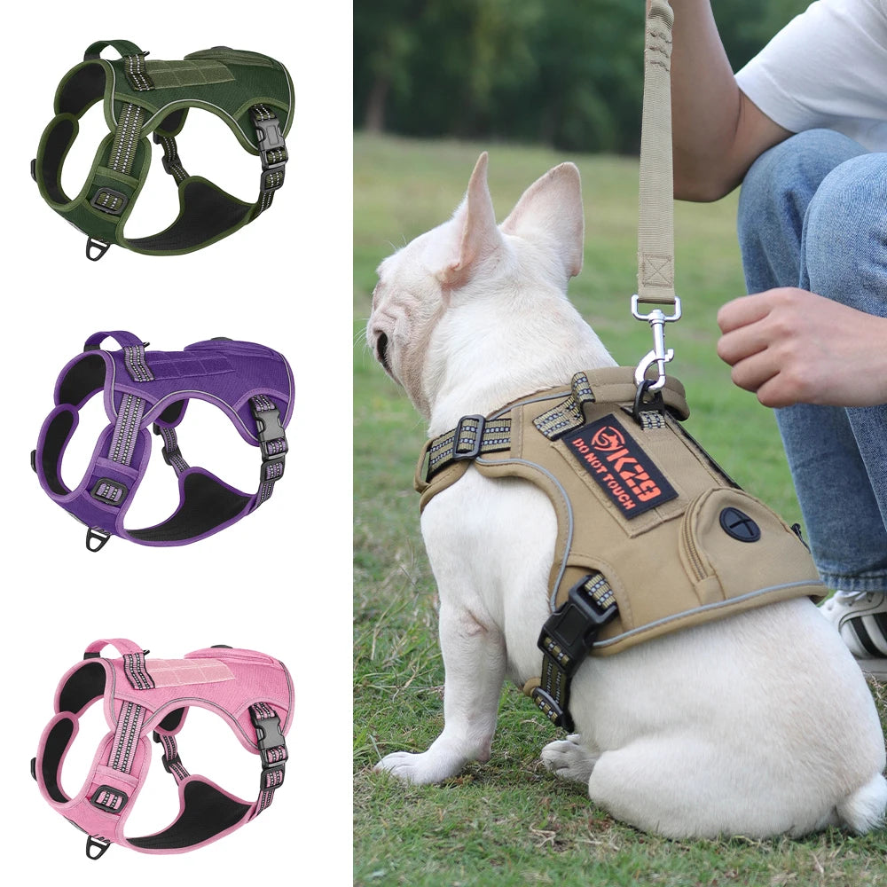 Handheld French Bulldog Pet Harness for Small Medium Dogs Multifunctional Dog Harnesses Vest with Poop Bag Mascotas Accessories