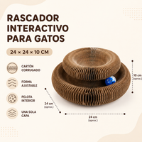Rascador Interactivo y Ajustable para Gatos