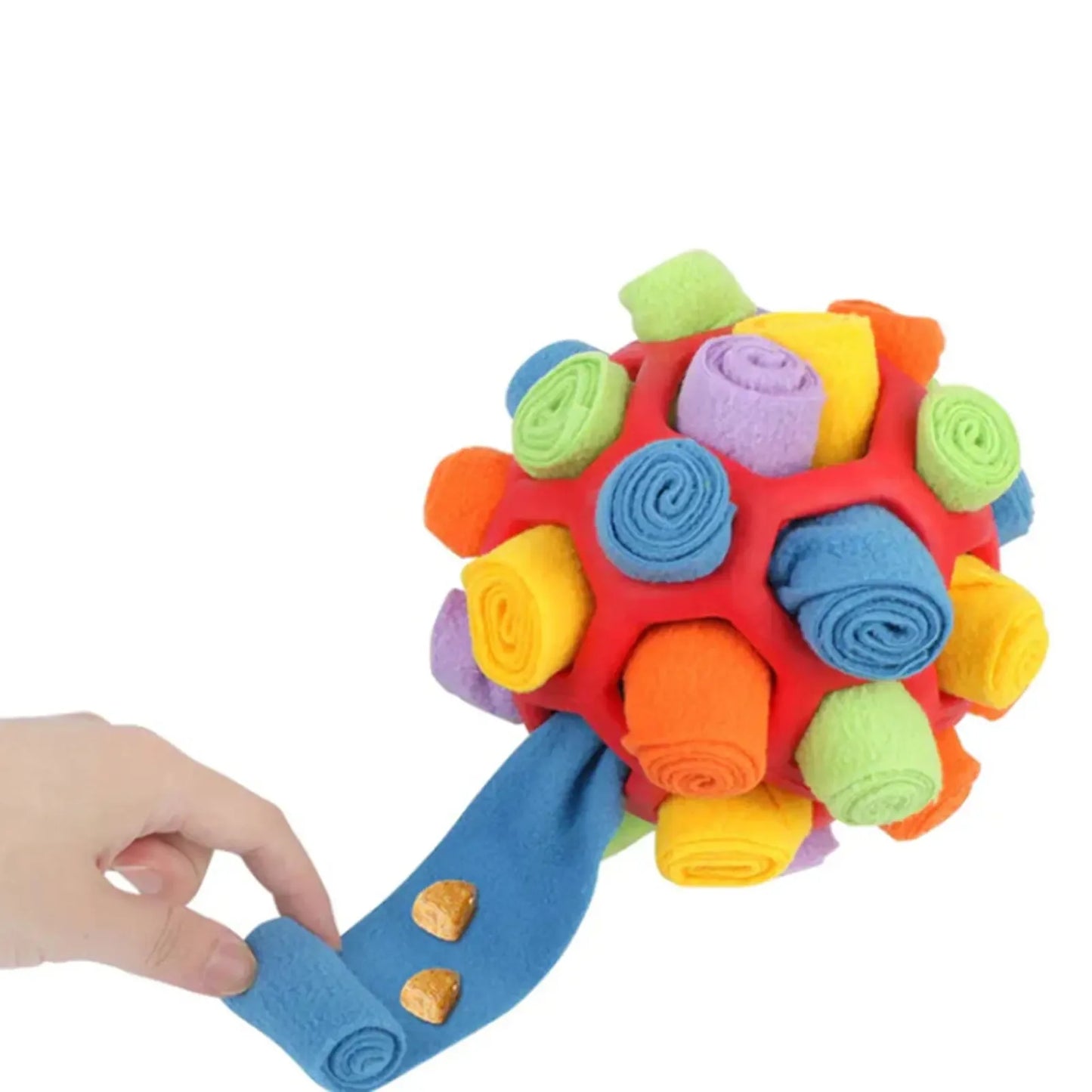 Dog Enrichment Puzzle Toy, Snuffle Ball for Hiding Treats & Slow Feeder, Mental Stimulation Chew Toy for Anxiety Relief in Puppy