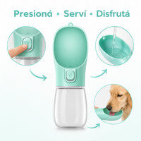 Botella de Agua portatil para tus mascotas (uso en exteriores)